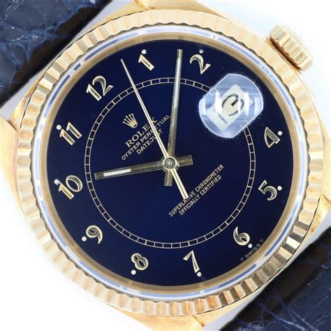 Rolex Datejust 36 16238 Boiler Gauge Blue Dial Amazing